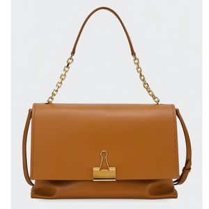 Off-White Binder Large Leather Shoulder Bag